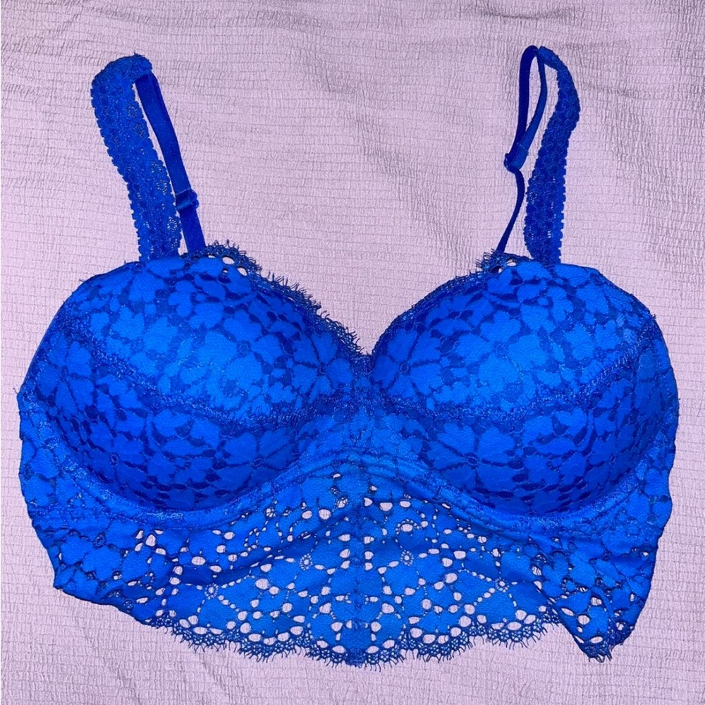 Victoria’s Secret (PINK) Blue Lace Bralette